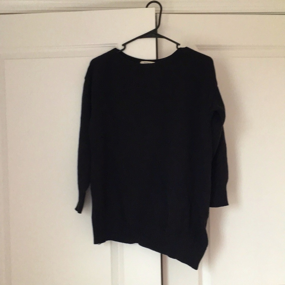 Alpha Studio Cotton Black Boatneck Sweater size 44